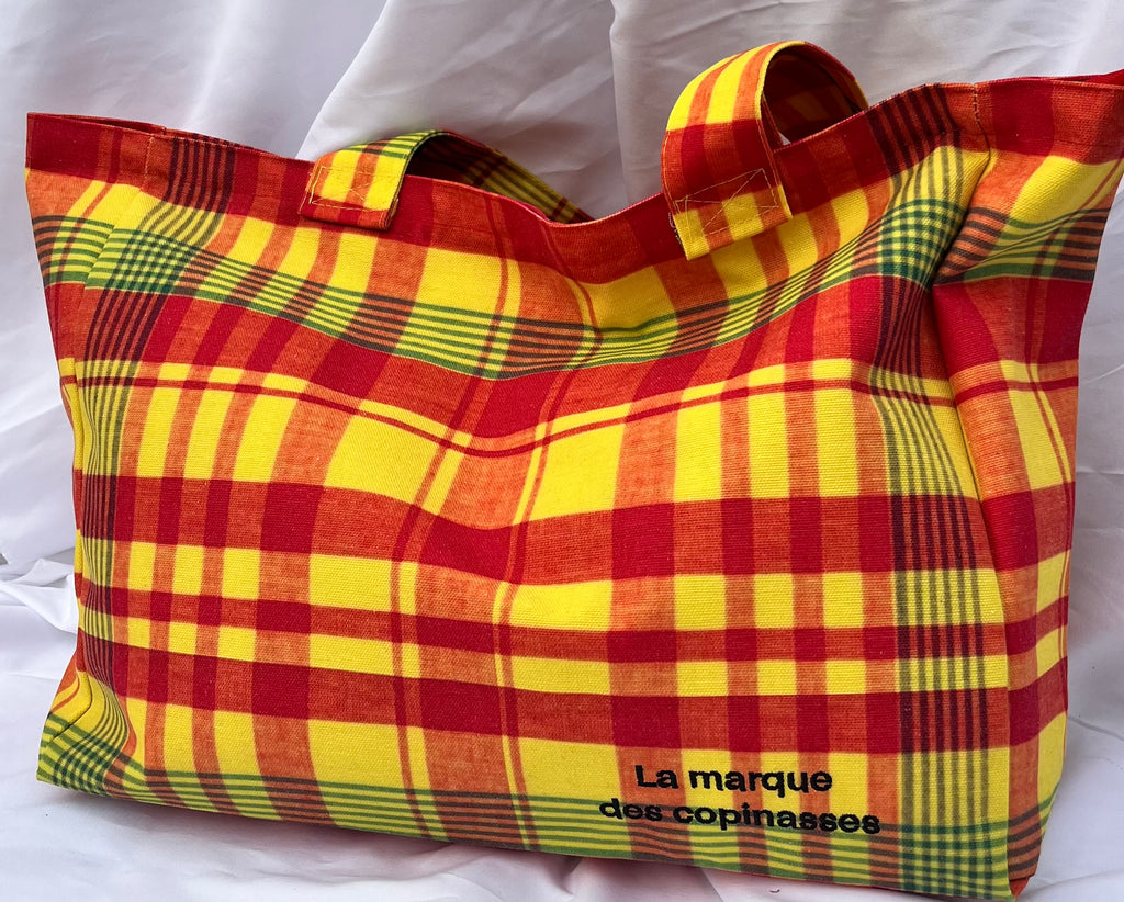 Grand sac madras solide