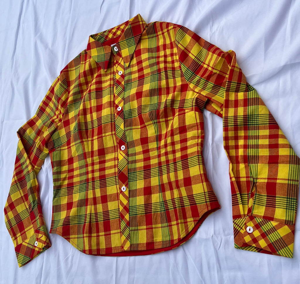 Chemise madras cintrée