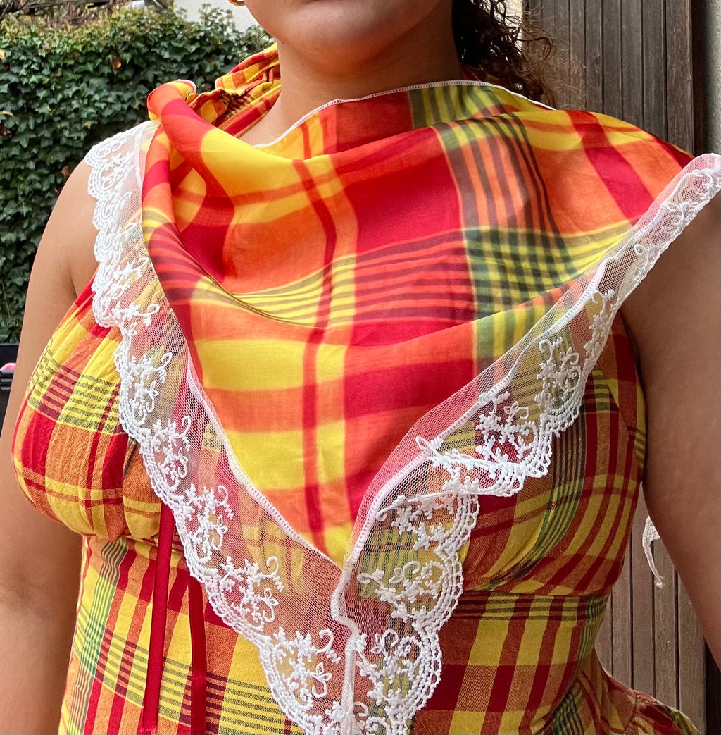 Foulard madras satiné