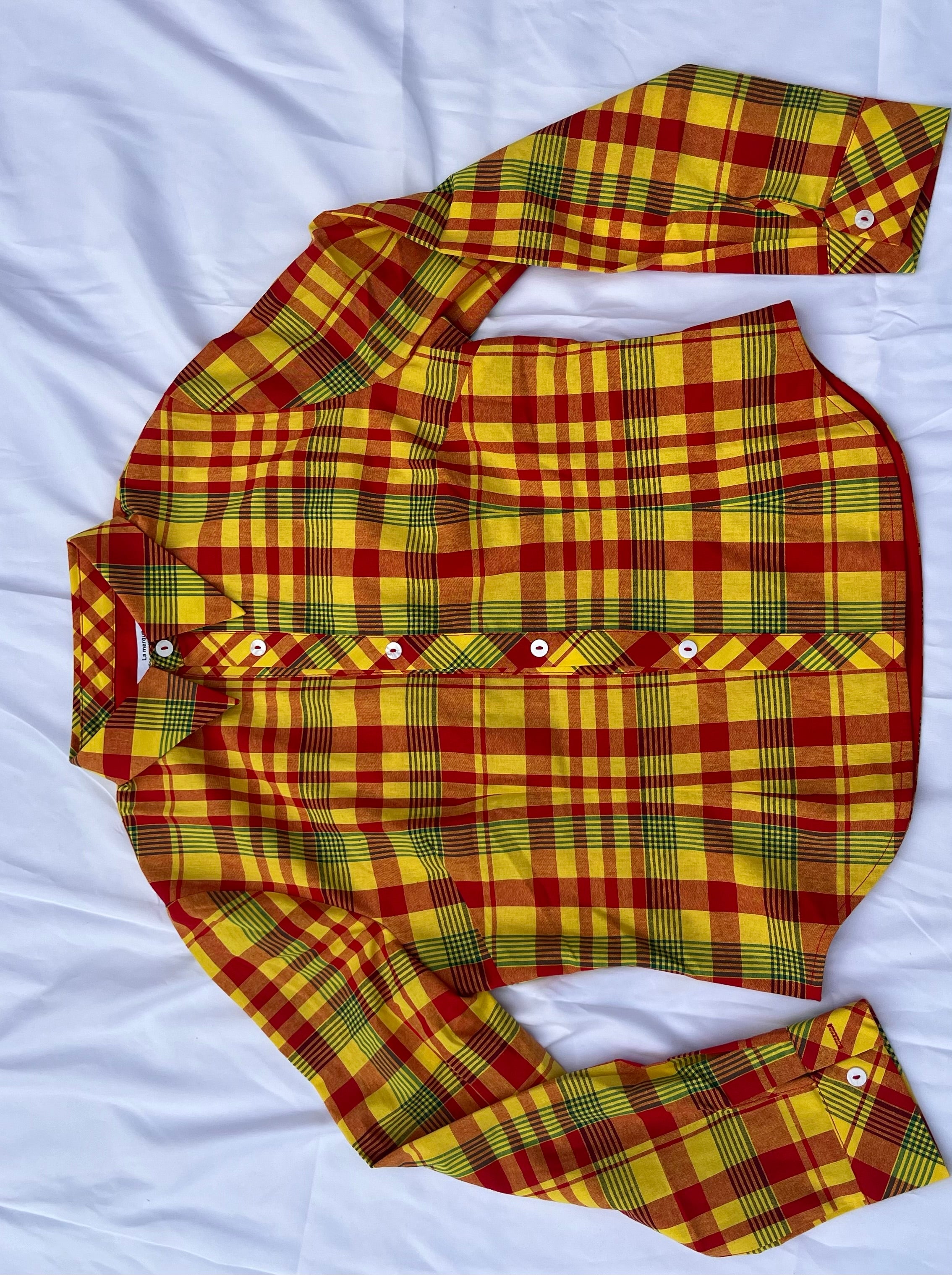 Chemise madras cintrée