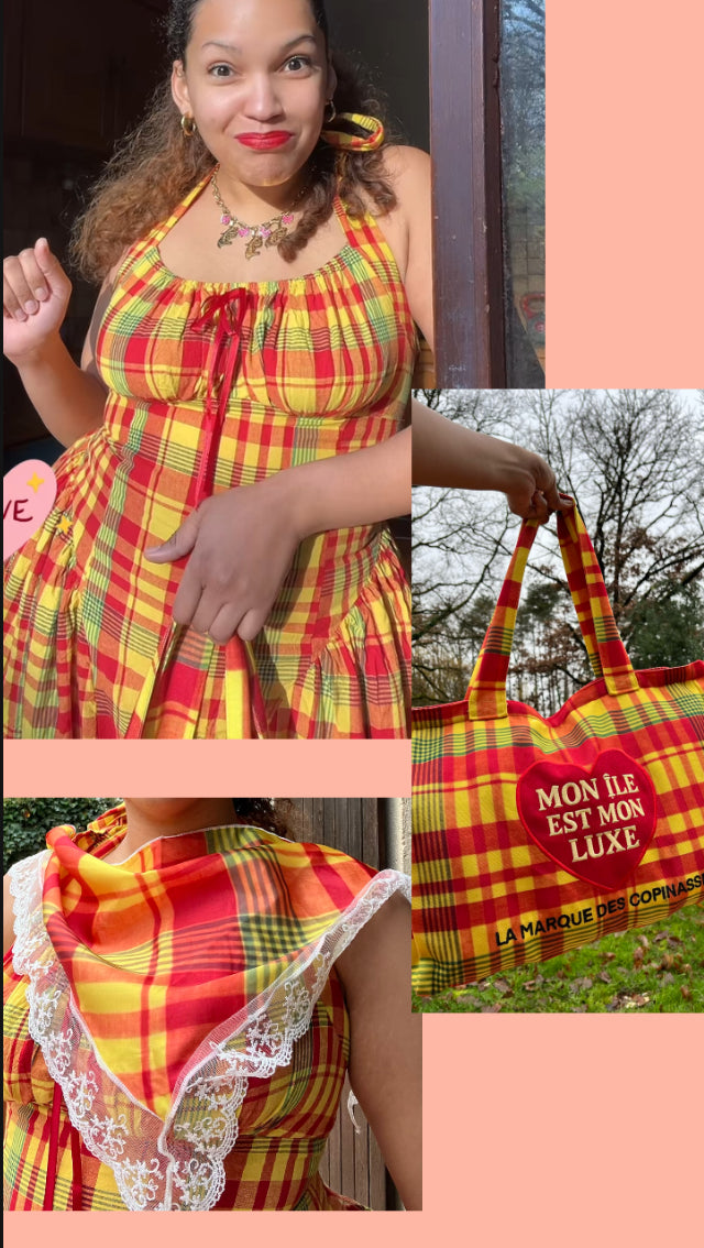 Tenue madras 3 pièces